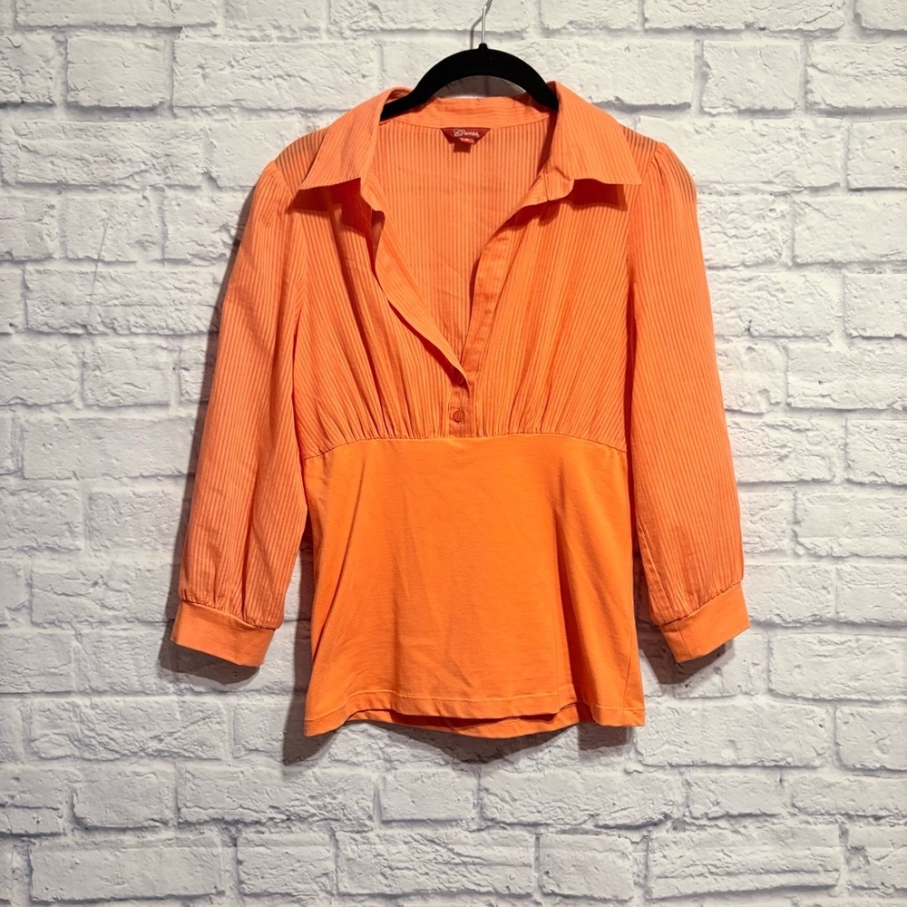 Guess Women's Y2K Orange Blouse Small